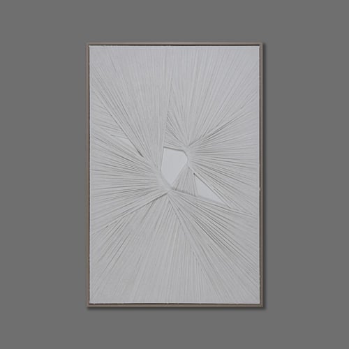 لوحة كانفس - تصميم تجريدي - لون رمادي