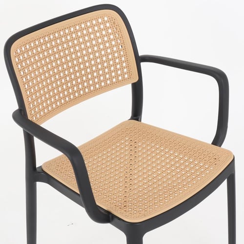 كرسي بلاستك صلب - لون بيج مفرغ