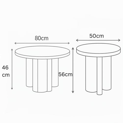 طقم طاولات أورا بتصميم عصري فخم بسطح خشبي بارز وقو...