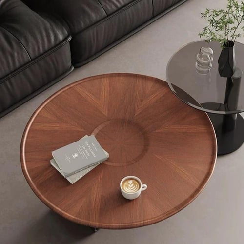 طقم طاولات اوريفا بتصميم فخم يجمع بين الخشب الداكن...