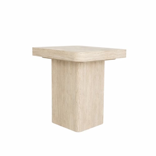 طاولة جانبية بتصميم عصري بسيط مصنوعة بلمسة خشبية د...