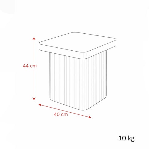 طاولة جانبية بتصميم عصري بسطح خشبي أنيق وقاعدة بتف...
