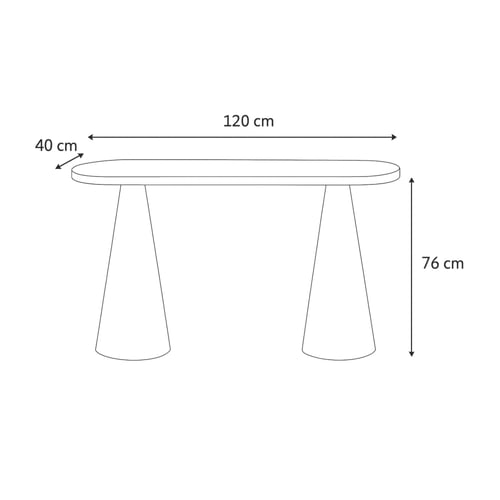كونسول أنيق بسطح خشبي وقاعدة بيضاء عصرية