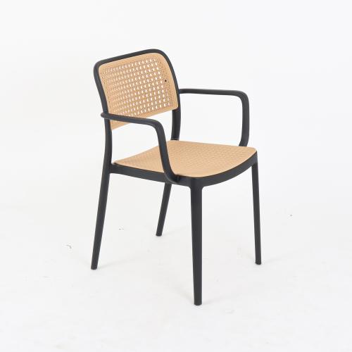 كرسي بلاستك صلب - لون بيج مفرغ