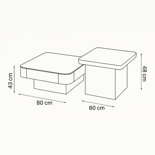 طقم طاولات عصري يجمع بين سطح سيراميك أبيض وأسود مع...
