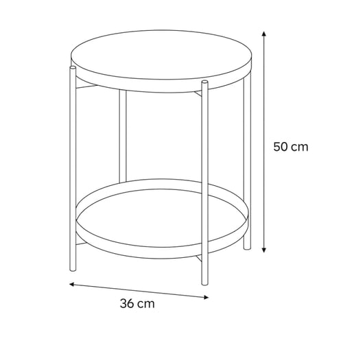طاولة معدن ابيض دورين
