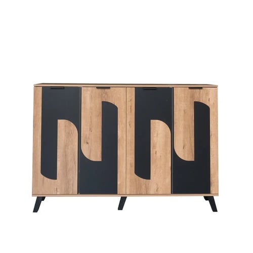 خزانة أحذية 4 أبواب خشب ماليزي 160 سم - خشبي مع أس...