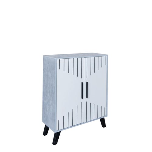 خزانة تنظيم الأحذية خشب ماليزي بابين 4 مستويات , ر...