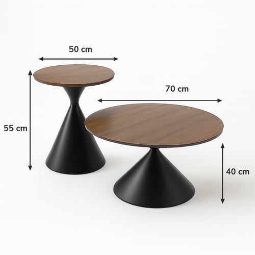 طقم الطاولات فينيتا - طاولة خدمة دائرية