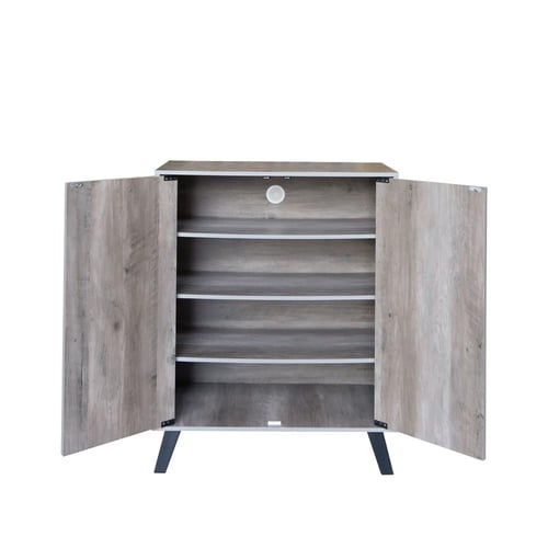 خزانة أحذية مودرن 4 أدوار – خشب ماليزي باللونين ال...