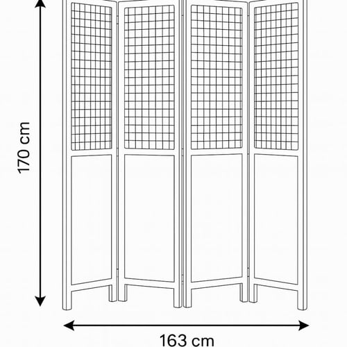 بارتشن خشب - جزء علوي مفرغ - 4 قطع