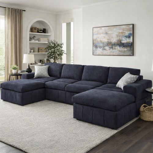 رويال | أريكة جراندور المقطعية على شكل حرف U - رما...