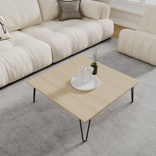 طقم طاولات أرضيه مربعه - خشب فاتح