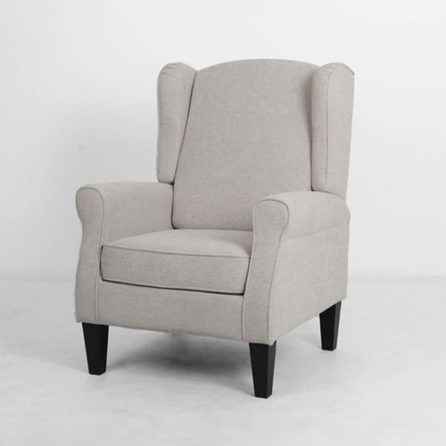 كرسي انتيكا بلون حيادي بتصميق انيق وعملي