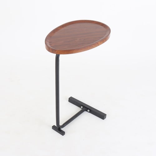 طاولة خدمة لوتس - سطح خشب - قاعدة معدن