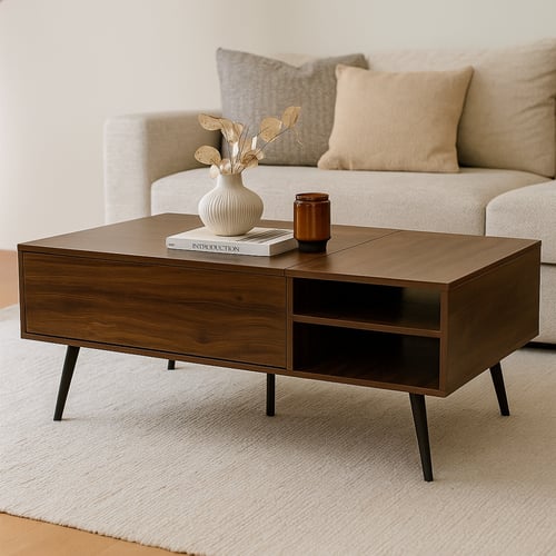 طاولة قهوة مودينا متعددة الإستخدامات - لون بني داك...