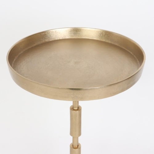 طاولة جانبية أنيقة بتصميم عصري فريد، بقاعدة ذهبية...