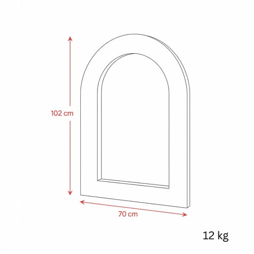مرآة بتصميم قوسي أنيق مستوحى من الطابع المعماري ال...