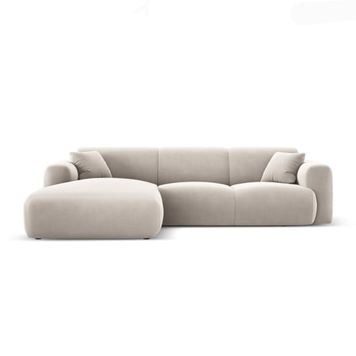 كنبة زاوية مخملية من لمسات بيتي، يسار، 4 مقاعد، 17...