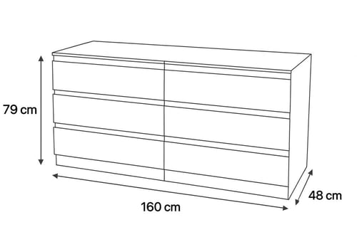 دولاب تسريحه سافا 6 أدراج