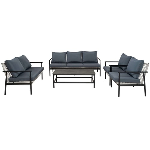 طقم جلسة خارجية عصري 7 اشخاص بتصميم معدني متين مع...