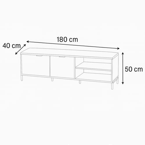طاولة تلفزيون بتصميم عصري من الخشب والمعدن تجمع بي...