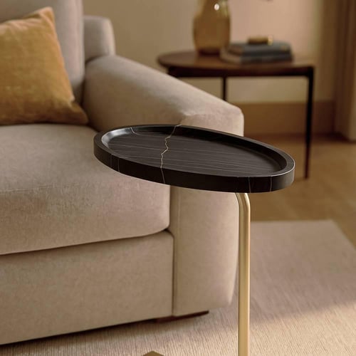 طاولة لوتس جانبيه - لون ذهبي أسود