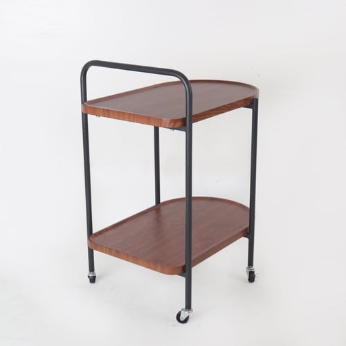 عربه تقديم خشبية - مقبض و قواعد معدن