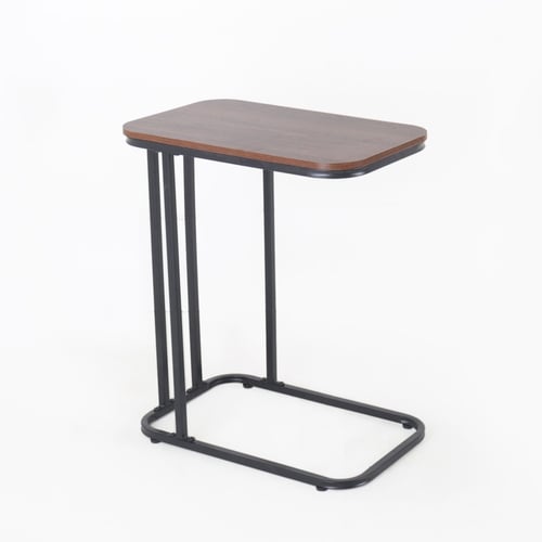 طاولة خدمة مفردة سطح خشب قواعد معدن