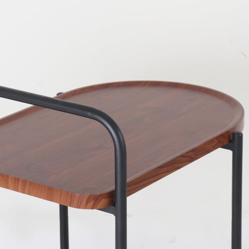 عربه تقديم خشبية - مقبض و قواعد معدن