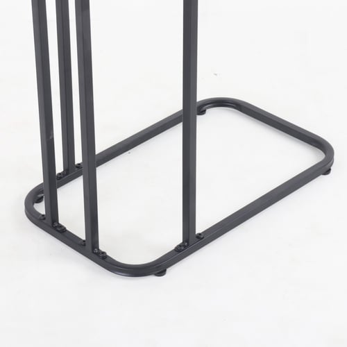 طاولة خدمة مفردة - سطح خشب أسود - قواعد معدن