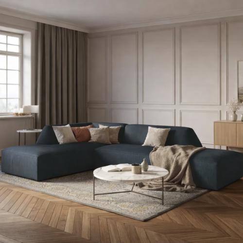 رويال | أريكة مريحة في الزاوية على شكل حرف L بقماش...