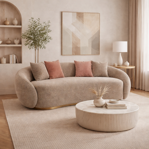 رويال | كنبة شانيل مريحة بتصميم كافيه – بني كافيه...