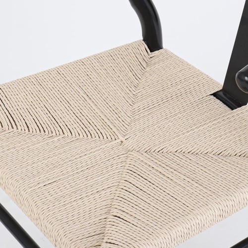 كرسي بريز باللون الأسود - قاعدة بيج