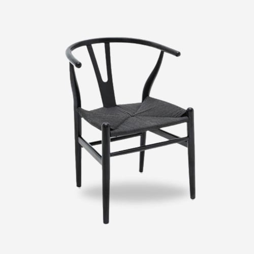 كرسي بريز حديد أسود - مسند دائري