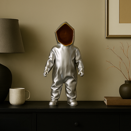 مجسم الرجل المخفي فضي