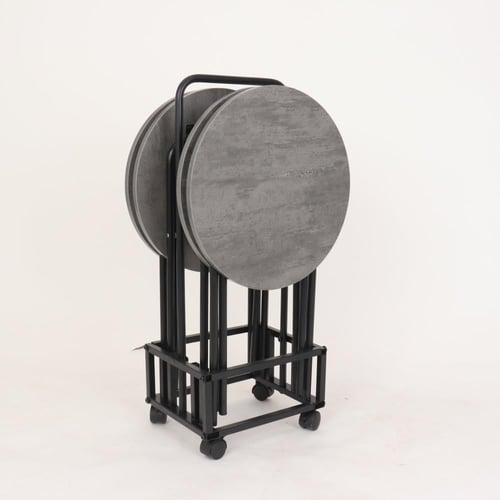 طقم طاولات ضيافة قابلة للطي بتصميم عملي وأنيق، بسط...