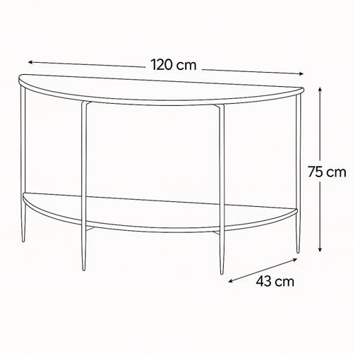 استاند مدخل - سطحين خشب - شكل نصف دائري