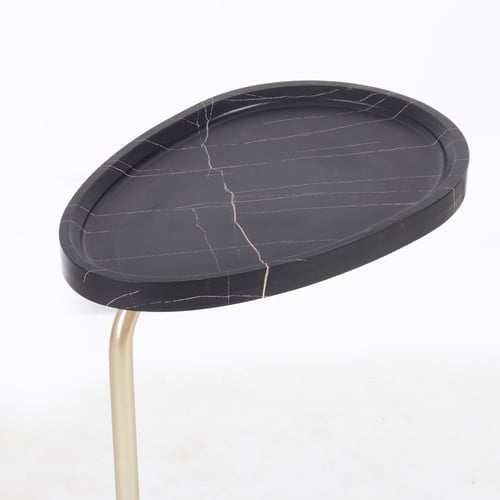 طاولة لوتس جانبيه - لون ذهبي أسود