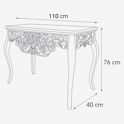 كونسول بوهيمي من الخشب تشطيب ريفي