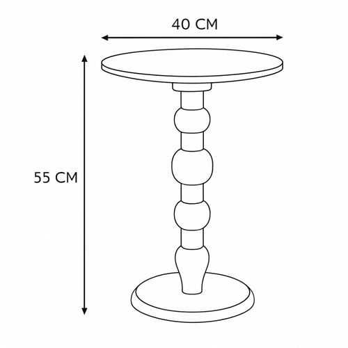 طاولة ريفا جانبية خشبية بتصميم دائري أنيق وقاعدة م...
