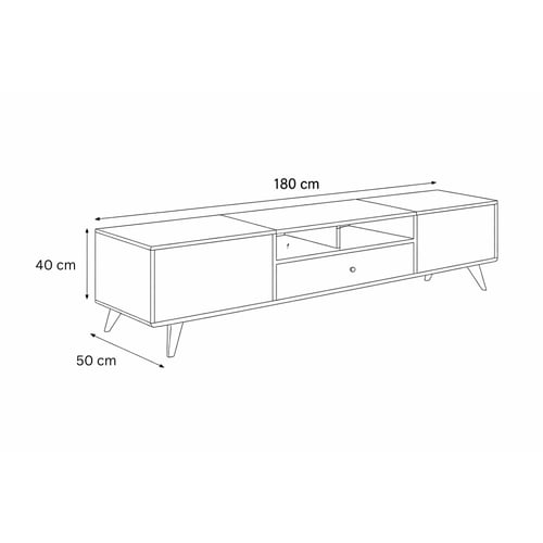 طاولة تلفزيون خشبية أنيقة مع ادراج للتخزين 179 سم...