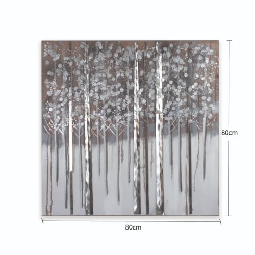 لوحة حائط عصرية كانفس برسم بارز 80سم في80 سم مزودة...