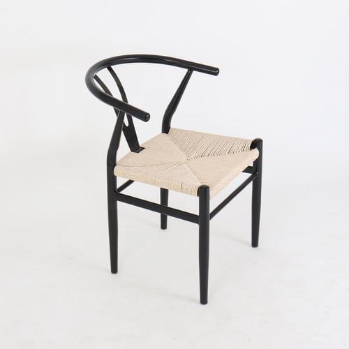 كرسي بريز باللون الأسود - قاعدة بيج