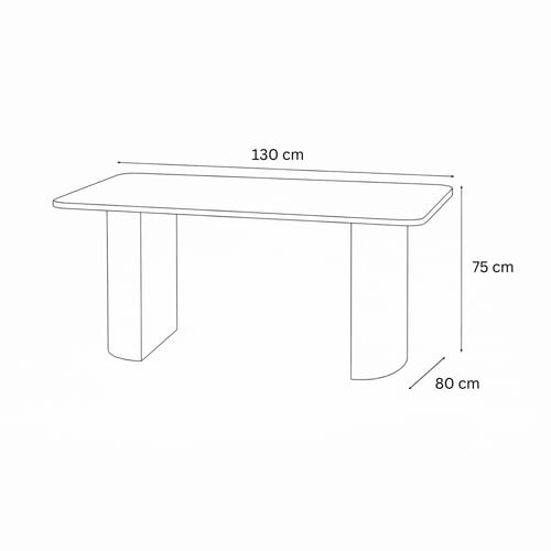 طاولة عصرية باللون الأسود بالكامل، بتصميم منحني مم...
