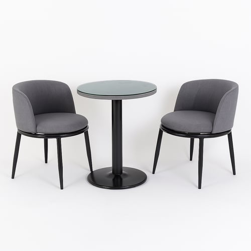 طقم جلوس خارجي - لون رمادي - تصميم عصري