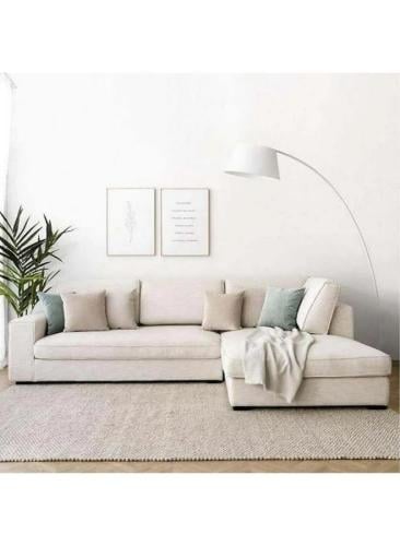 رويال | أريكة كلاسيكية مريحة على شكل حرف L - بيج -...