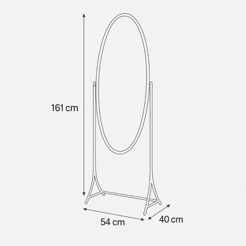مرايا دائرية متحركة - استاند حديد ذهبي