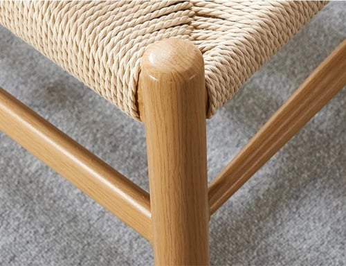 كرسي بريز خشبي - مسند ظهر دائري