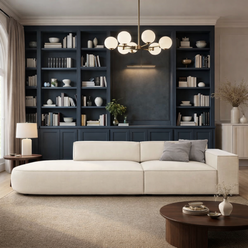 رويال | أريكة ثلاثية المقاعد بقماش مخمل - 280×80×8...